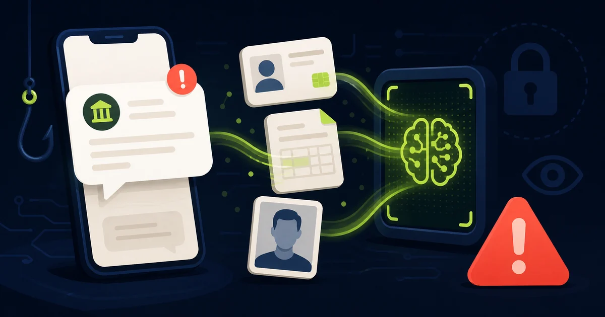 Un falso messaggio attira documenti personali e un selfie verso uno scanner di intelligenza artificiale